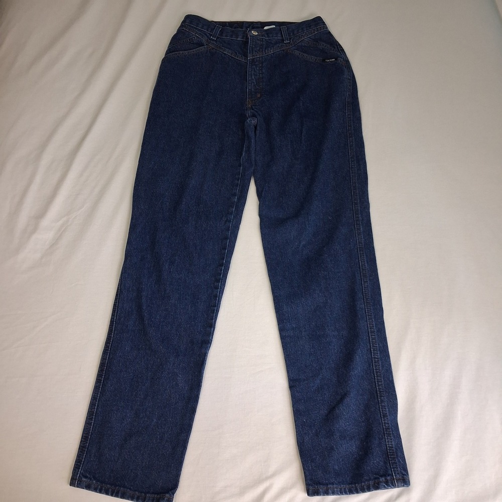 Rocky Mountain Clothing Co Rockies Jeans High Rise Western Dark Wash 32 Long VTG - Picture 2 of 14